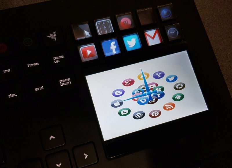 Social media platform logos arranged in a clock shape