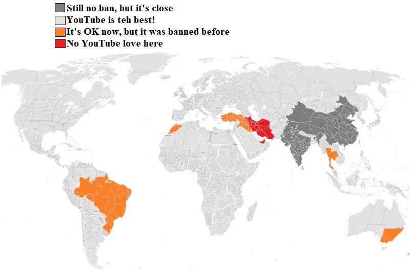 YouTube user statistics by countries