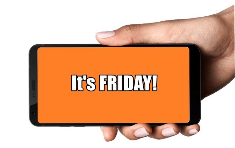 Animated banner with the words It’s Friday on it